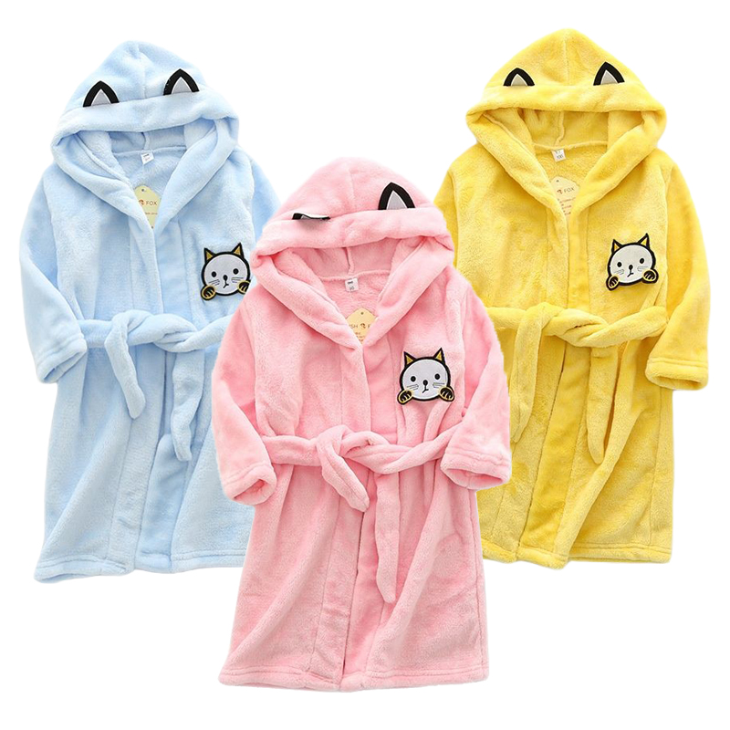 Winter Clothing Baby Boy - Crianças dos desenhos animados gato roupões