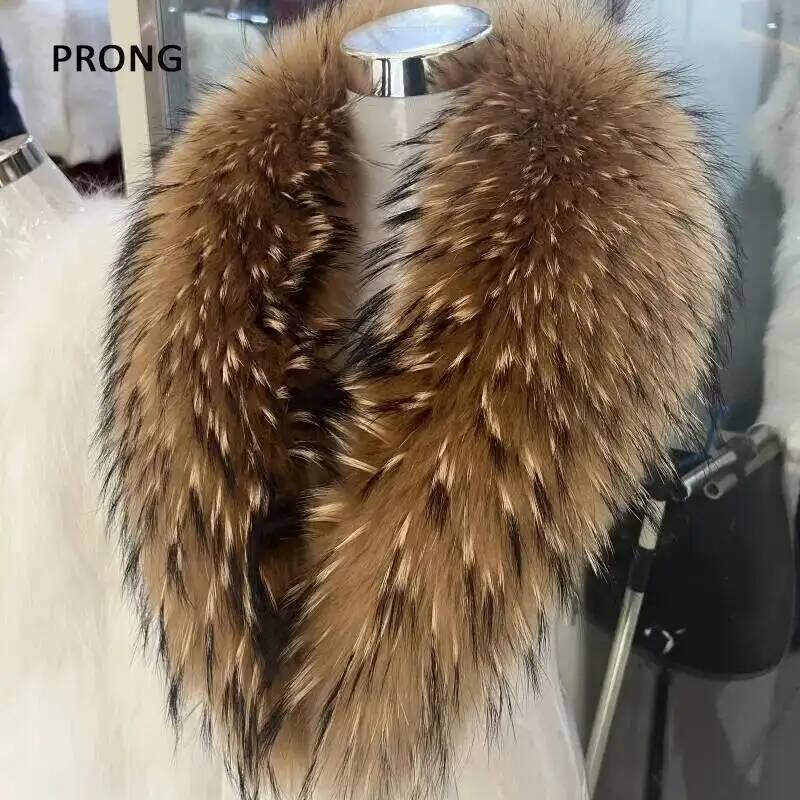 Winter Clothing Design - Gola de pele de guaxinim natural