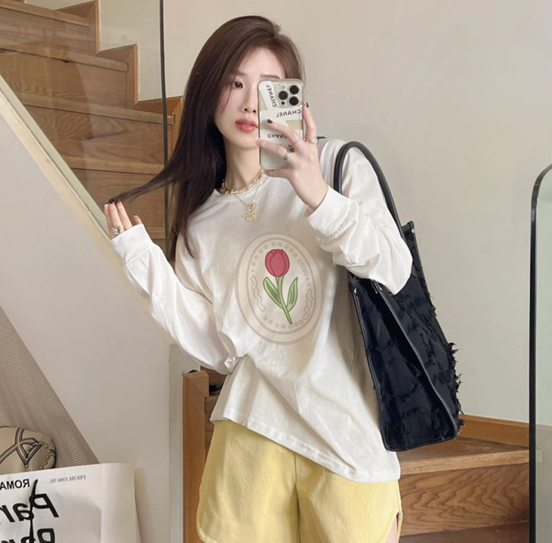 Yellow Winter Clothing - Camisolas femininas roupas vintage arte emendado