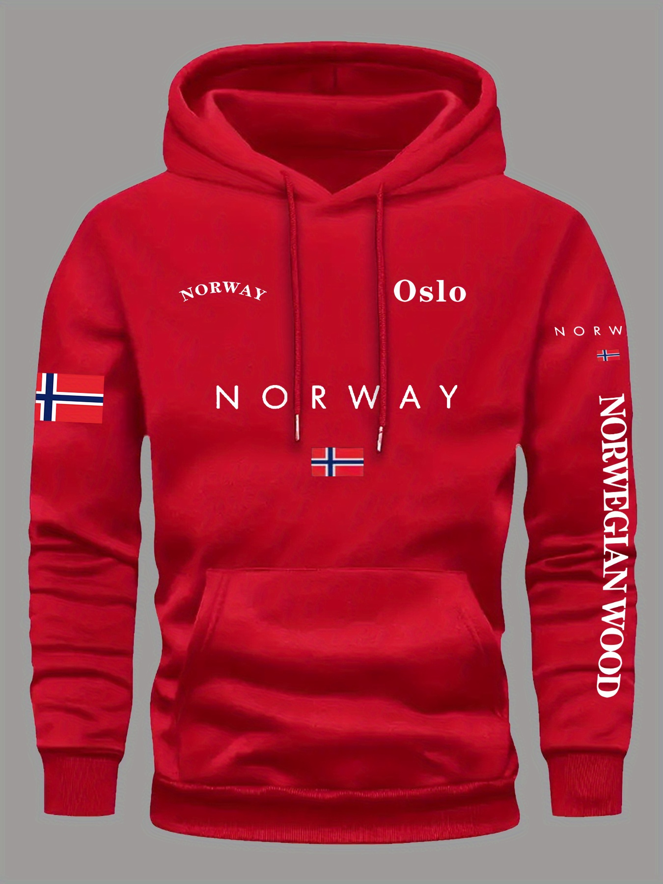 Winter Clothing Norway - Moletom com Capuz Bandeira da Noruega