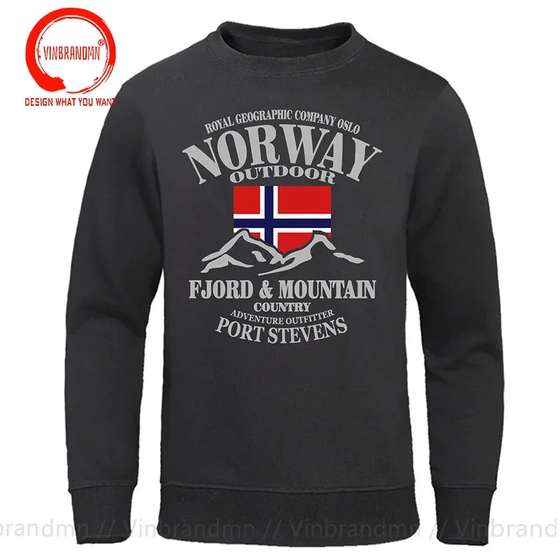 Winter Clothing Norway - Noruega fiordo montanha imprime moletons hoodies