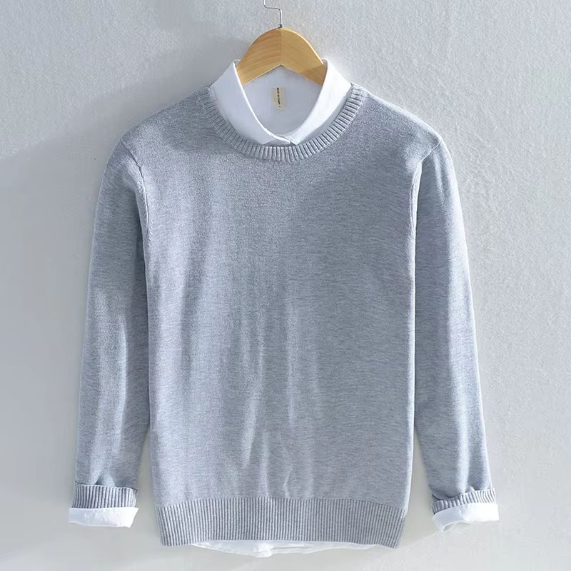 Winter Clothing Colors - Suéter masculino de algodão com gola