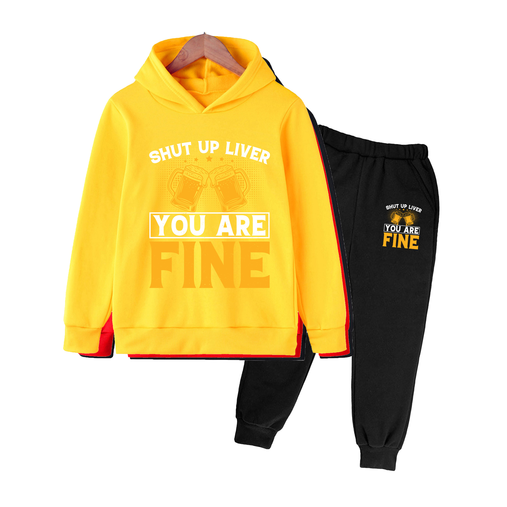 Conjunto de moletom com capuz  - Yellow Winter Clothing avaliação e preço