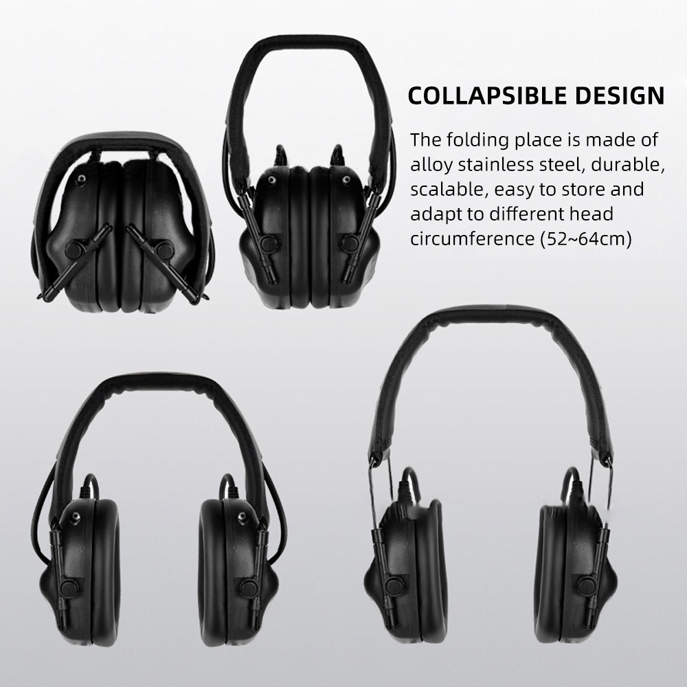 Booiu tático tiro eletrônico f - Ear Muff Foldable avaliação e preço