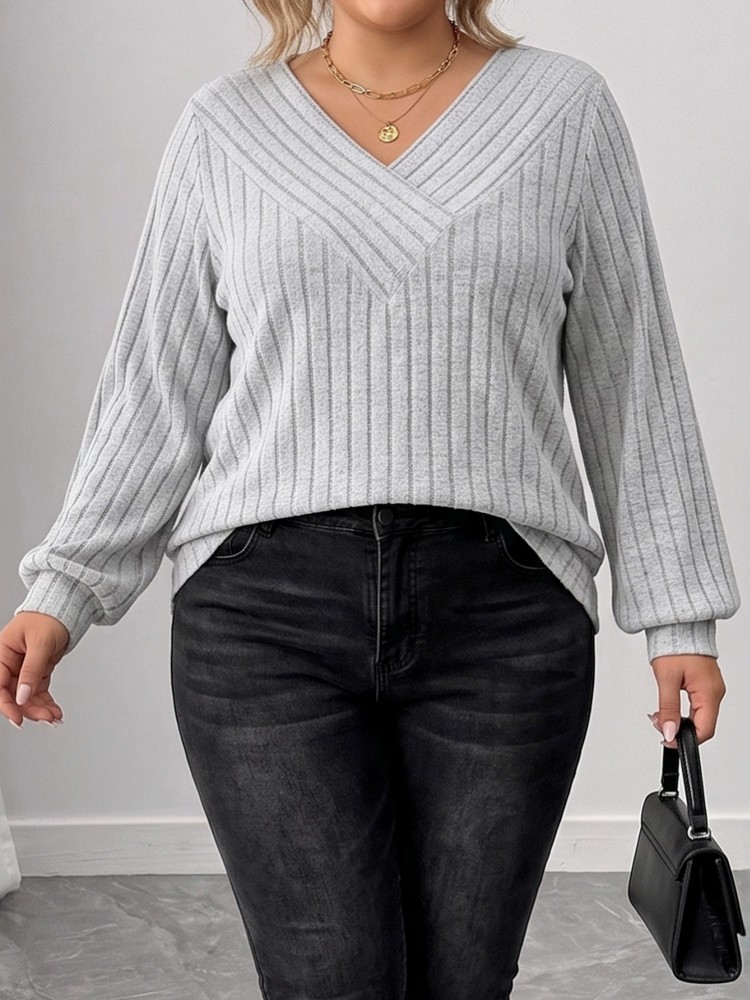Camiseta de Tricô Casual Femin - Winter Clothing Plus Size avaliação e preço