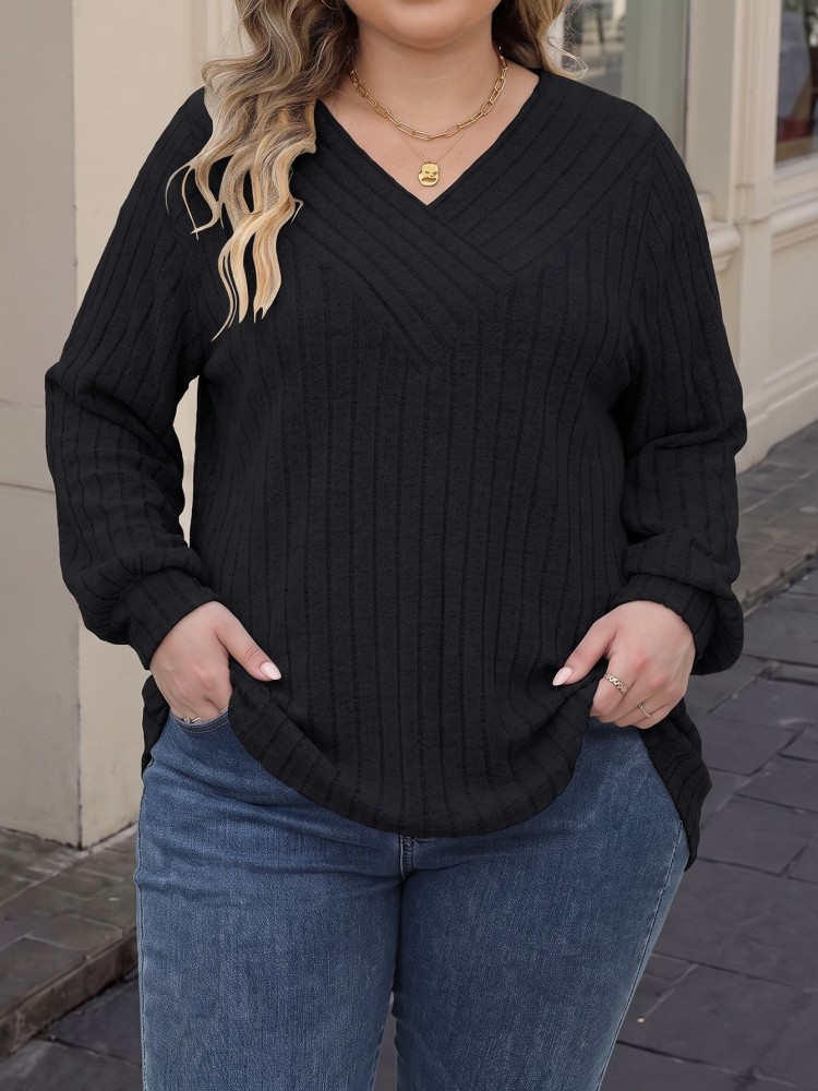 Camiseta de Tricô Casual Femin - Winter Clothing Plus Size avaliação e preço
