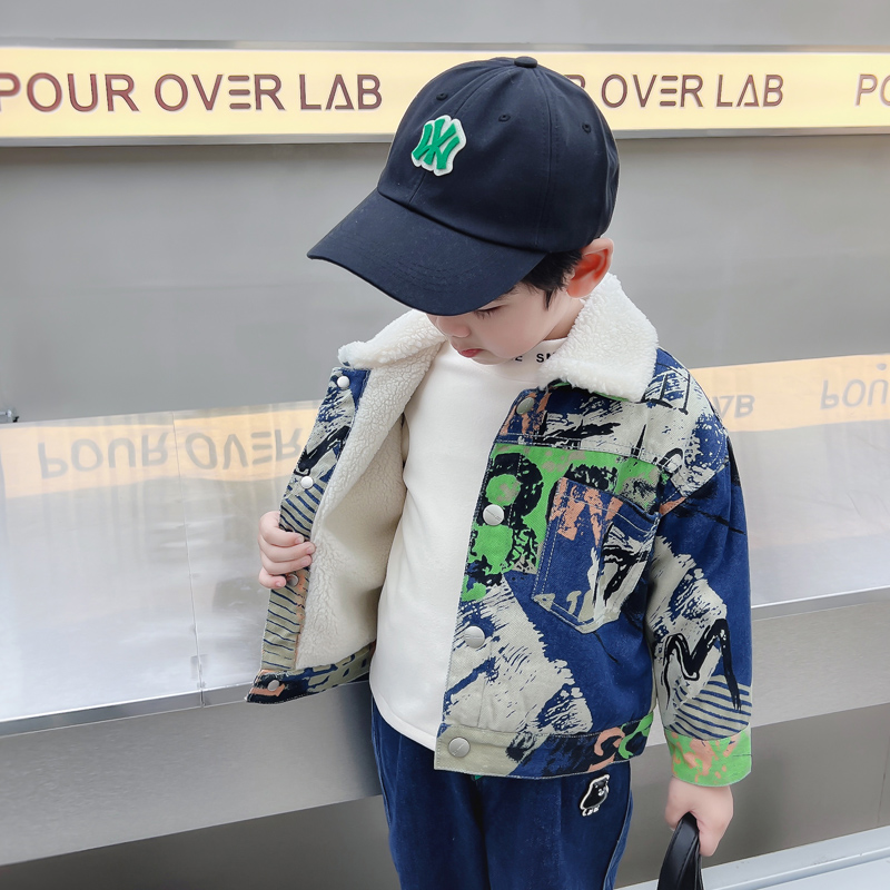Crianças bebê quente denim jaq - Winter Clothing Drawing For Kids avaliação e preço