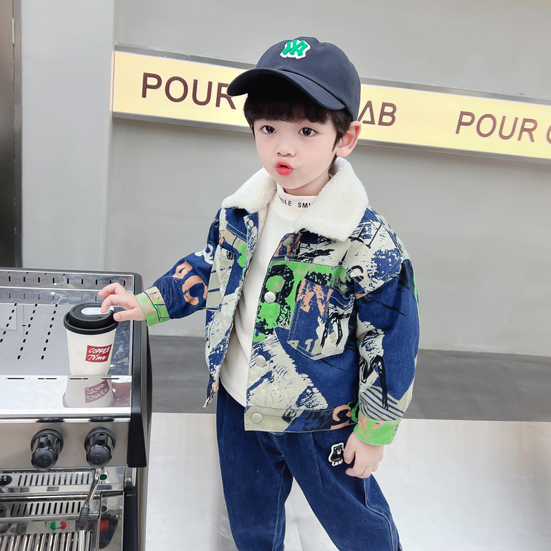 Crianças bebê quente denim jaq - Winter Clothing Drawing For Kids avaliação e preço