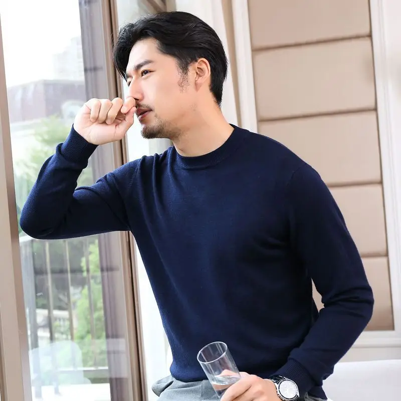 Homem roupas pullovers cor sól - Winter Clothing Colors avaliação e preço