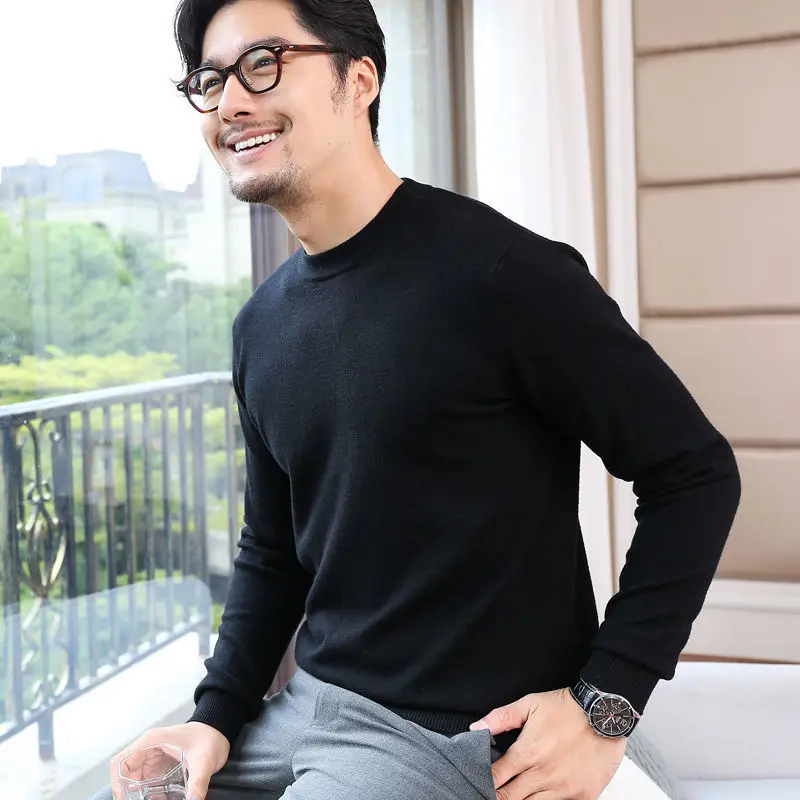 Homem roupas pullovers cor sól - Winter Clothing Colors avaliação e preço