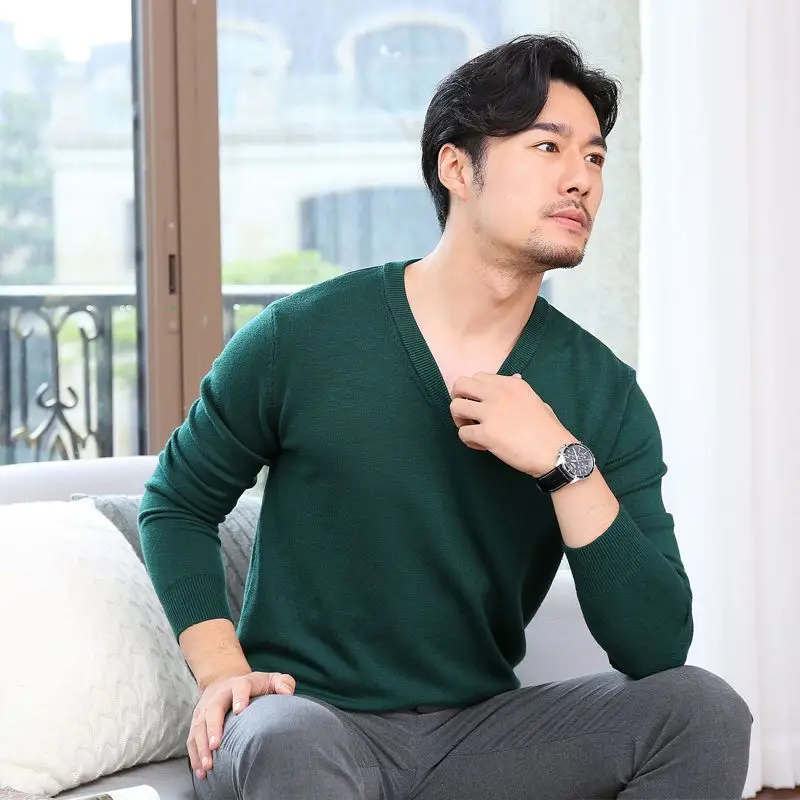Homem roupas pullovers cor sól - Winter Clothing Colors avaliação e preço