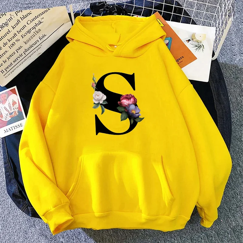Moda feminina hoodies letras c - Yellow Winter Clothing avaliação e preço