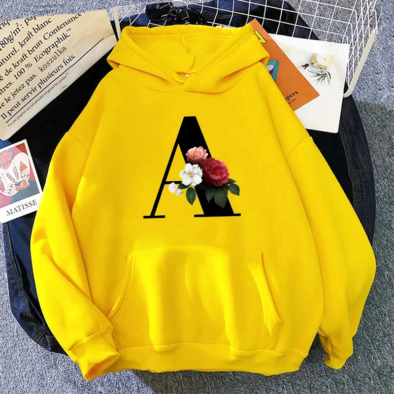 Moda feminina hoodies letras c - Yellow Winter Clothing avaliação e preço